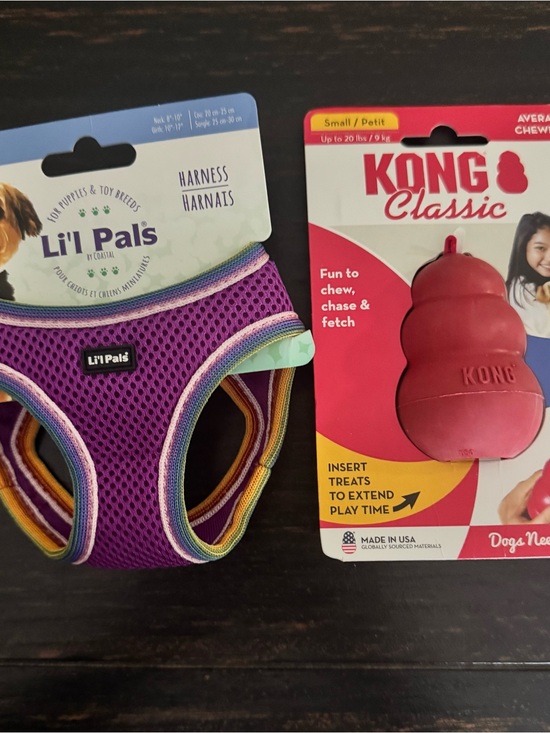 Kong Other - NWT! Bundle of Lil Pals Harness and Kong Classic chewing Toy Small